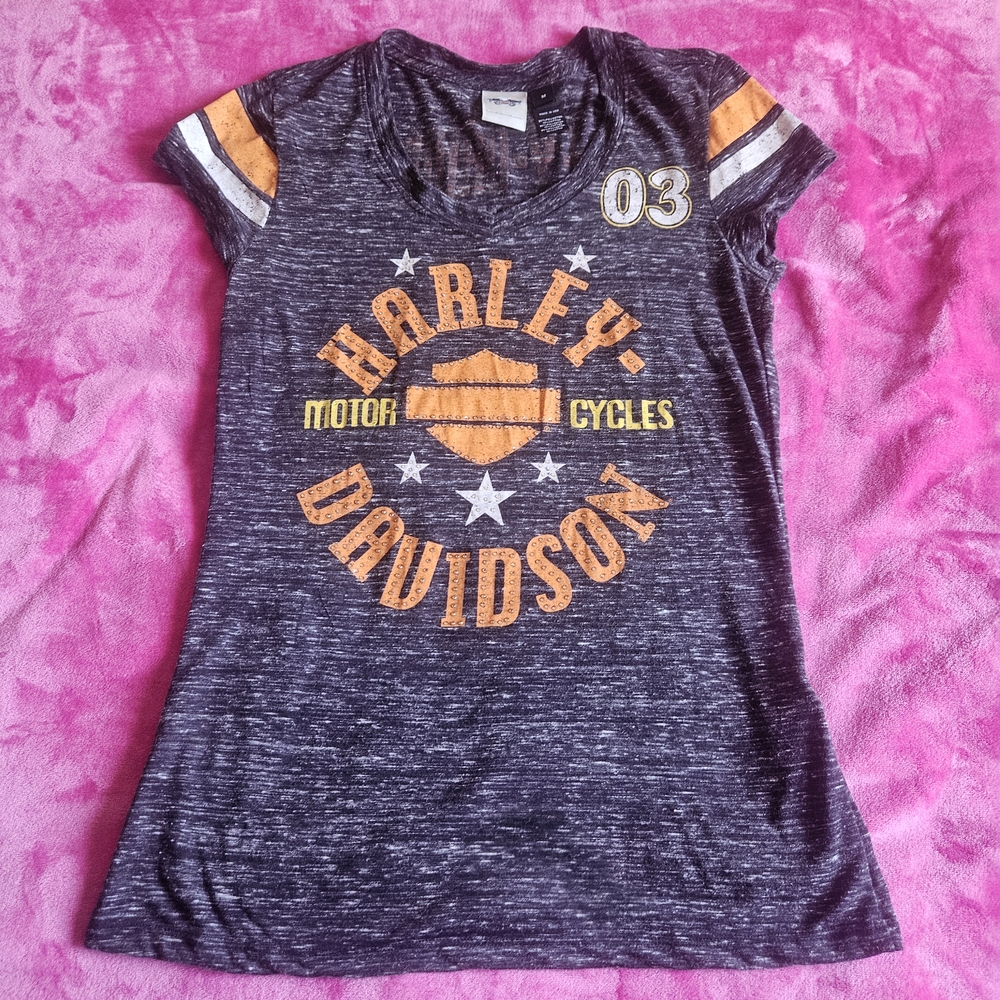 Harley-Davidson Kids Charcoal and Orange Tee